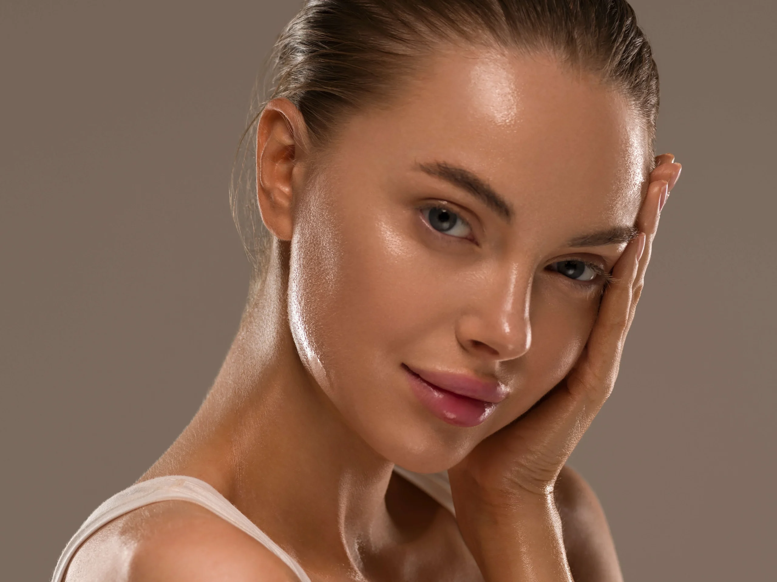 Glowing, smooth complexion ready for makeup